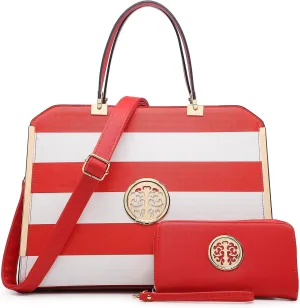 Dasein Women Purses and Handbags Top Handle Satchel Bags Large Shoulder Work Bag Tote with Wallet
