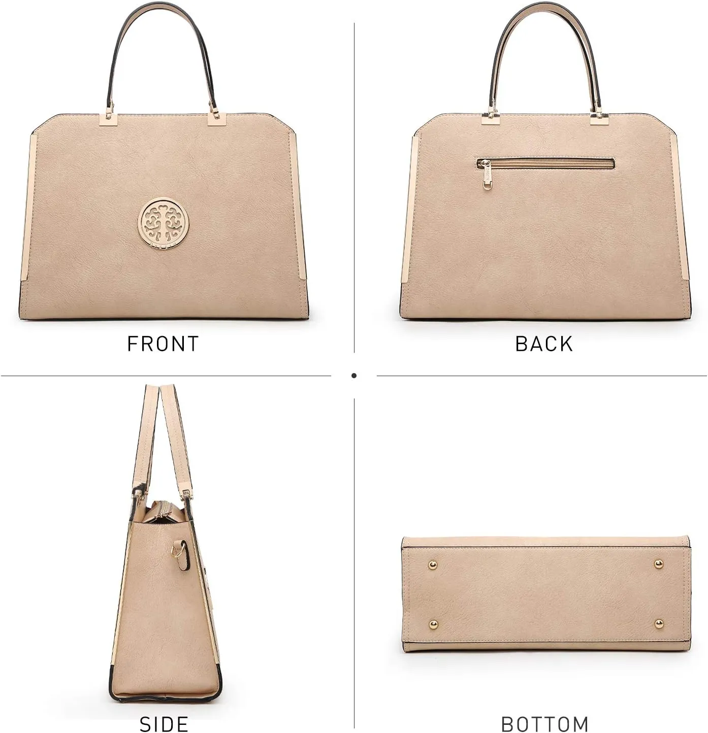 Dasein Women Purses and Handbags Top Handle Satchel Bags Large Shoulder Work Bag Tote with Wallet