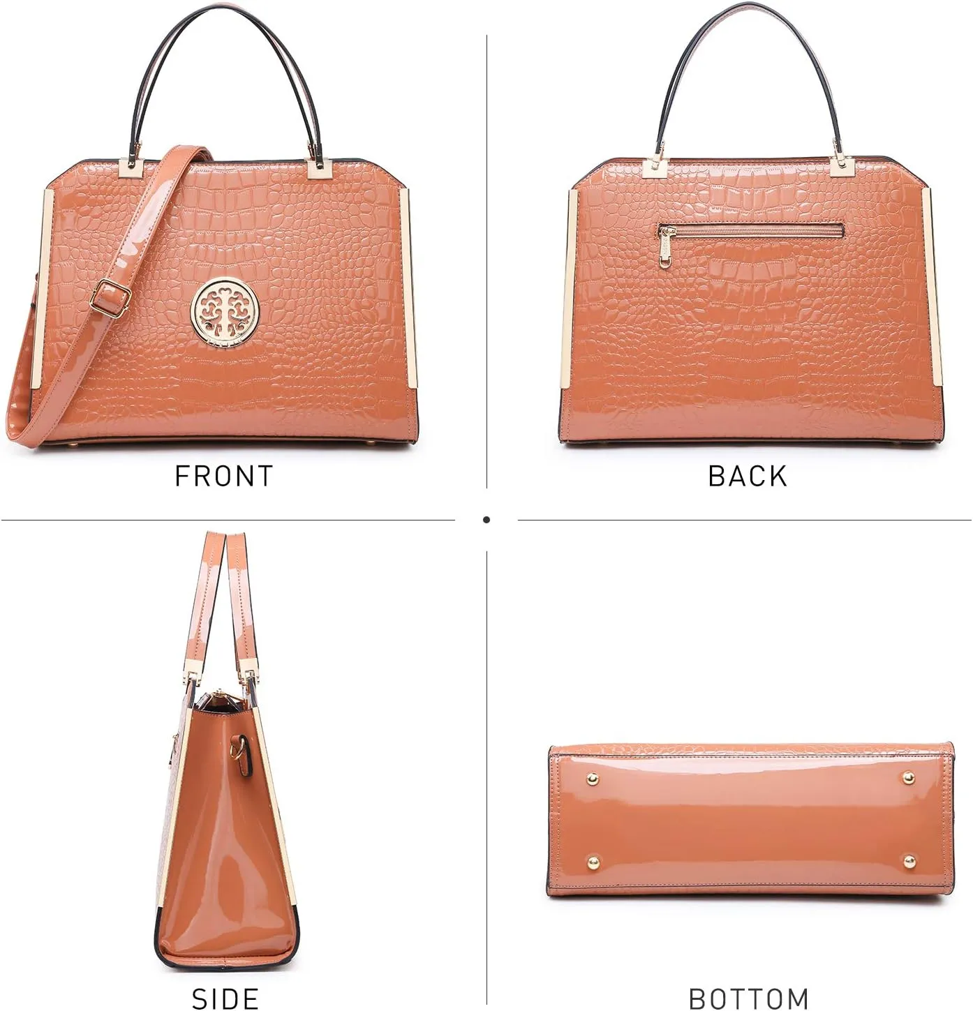 Dasein Women Purses and Handbags Top Handle Satchel Bags Large Shoulder Work Bag Tote with Wallet