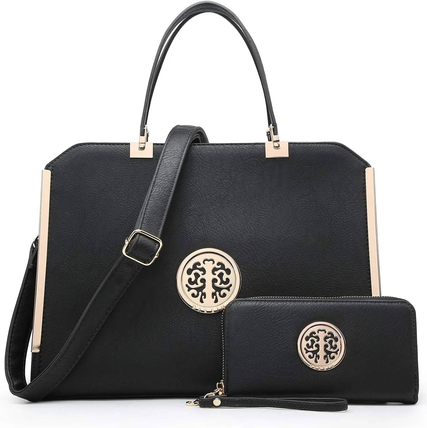 Dasein Women Purses and Handbags Top Handle Satchel Bags Large Shoulder Work Bag Tote with Wallet