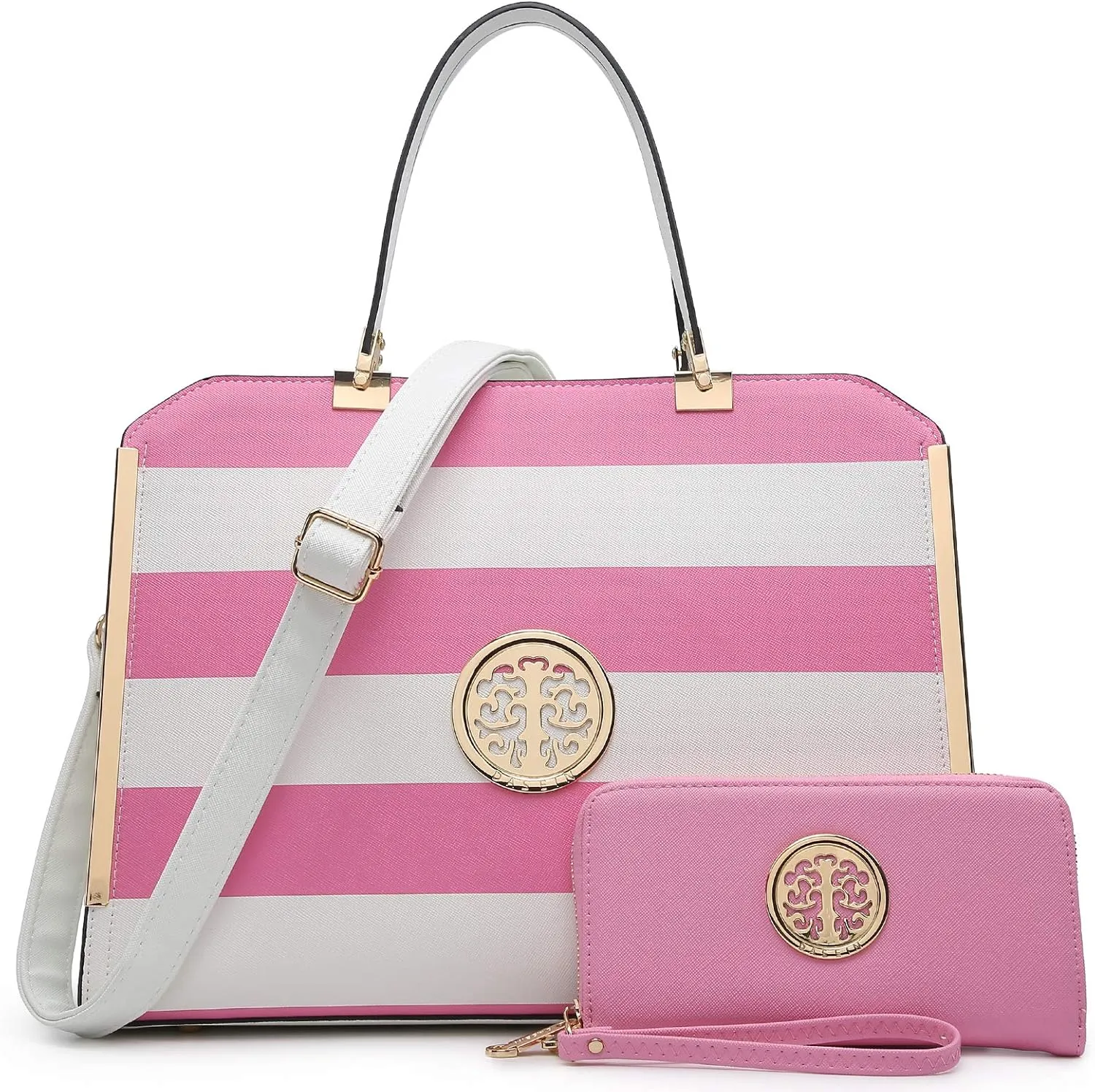 Dasein Women Purses and Handbags Top Handle Satchel Bags Large Shoulder Work Bag Tote with Wallet