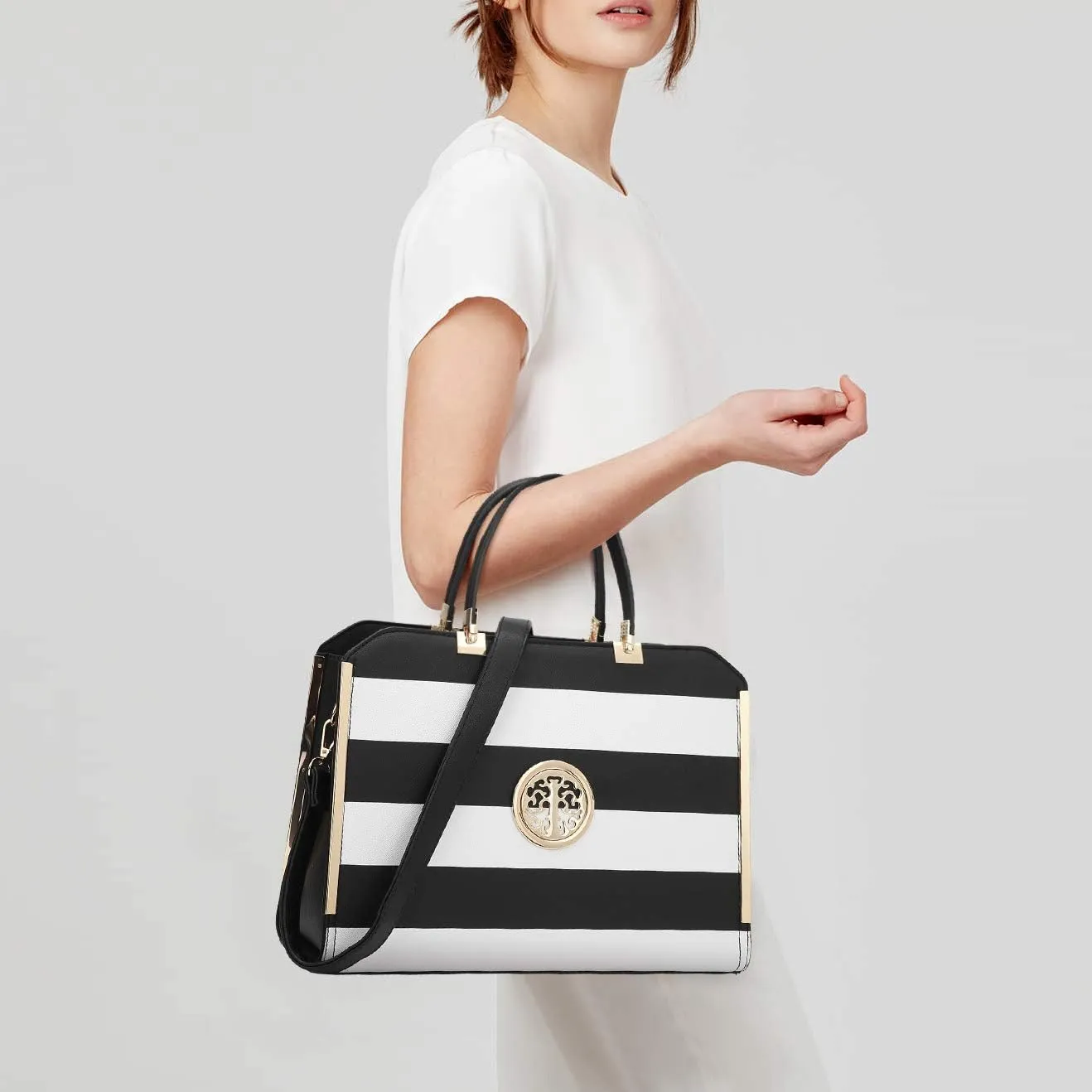 Dasein Women Purses and Handbags Top Handle Satchel Bags Large Shoulder Work Bag Tote with Wallet