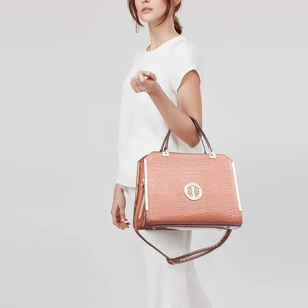 Dasein Women Purses and Handbags Top Handle Satchel Bags Large Shoulder Work Bag Tote with Wallet
