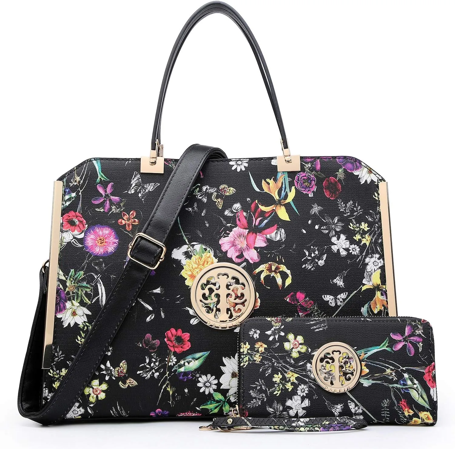 Dasein Women Purses and Handbags Top Handle Satchel Bags Large Shoulder Work Bag Tote with Wallet