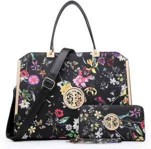 Dasein Women Purses and Handbags Top Handle Satchel Bags Large Shoulder Work Bag Tote with Wallet