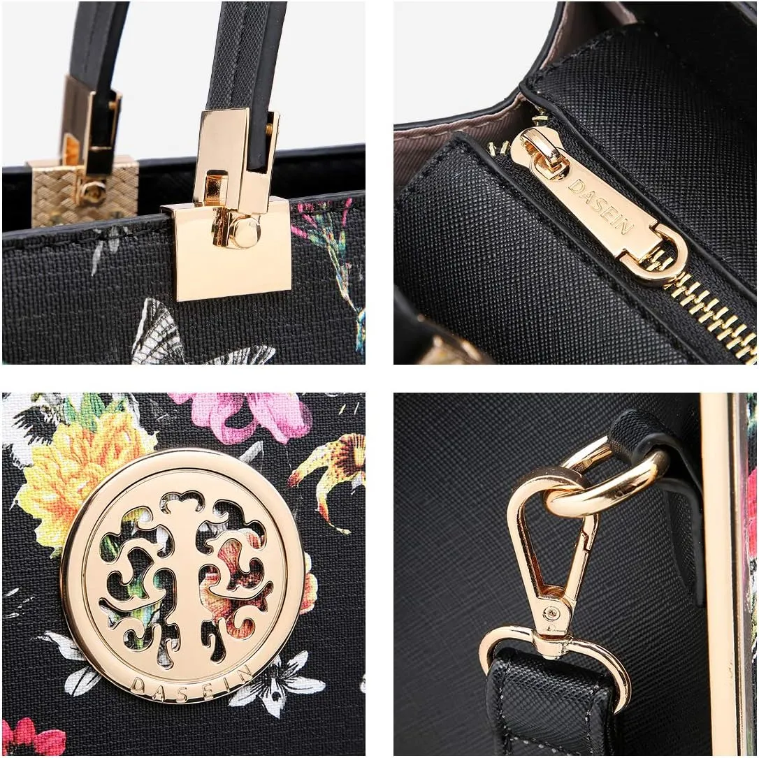 Dasein Women Purses and Handbags Top Handle Satchel Bags Large Shoulder Work Bag Tote with Wallet
