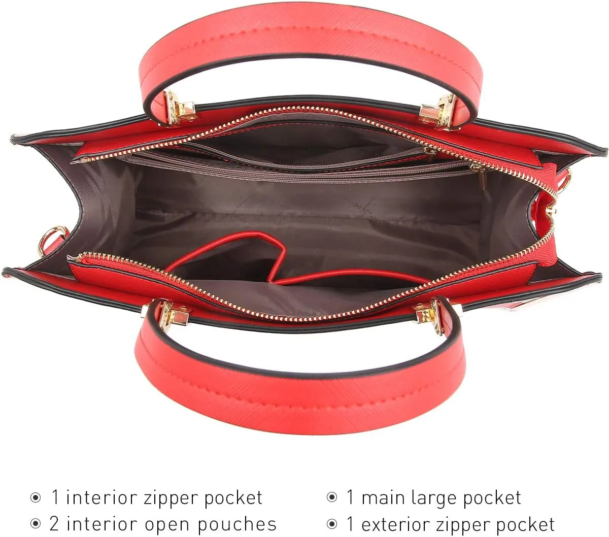 Dasein Women Purses and Handbags Top Handle Satchel Bags Large Shoulder Work Bag Tote with Wallet