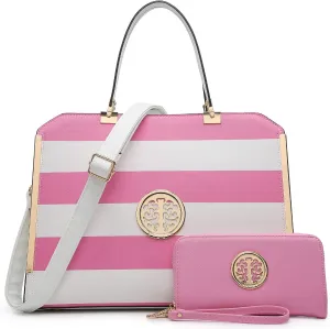 Dasein Women Purses and Handbags Top Handle Satchel Bags Large Shoulder Work Bag Tote with Wallet