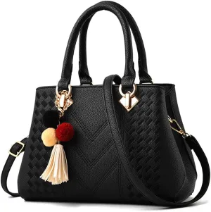 Dayfine Handbags for Women Top Handle Purse Faux Leather Satchel Bag Medium Tote Bags Shoulder Crossbody Bag Ladies Handbag