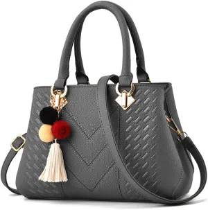Dayfine Handbags for Women Top Handle Purse Faux Leather Satchel Bag Medium Tote Bags Shoulder Crossbody Bag Ladies Handbag