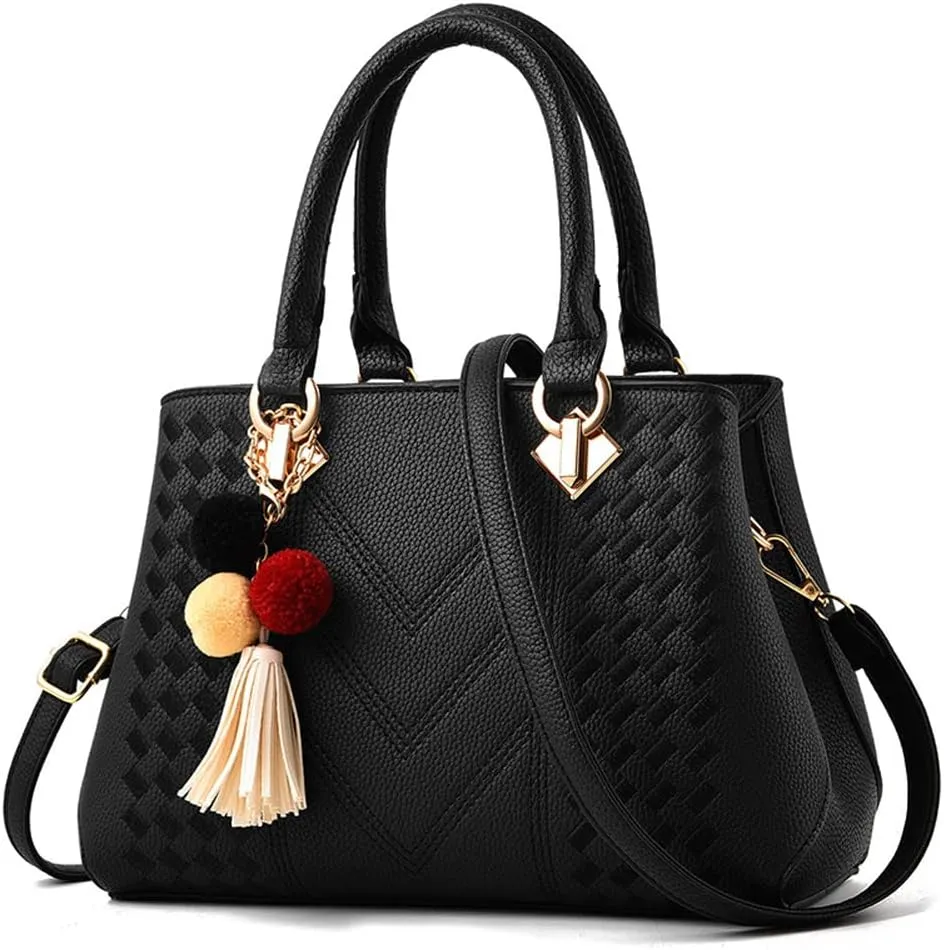 Dayfine Handbags for Women Top Handle Purse Faux Leather Satchel Bag Medium Tote Bags Shoulder Crossbody Bag Ladies Handbag