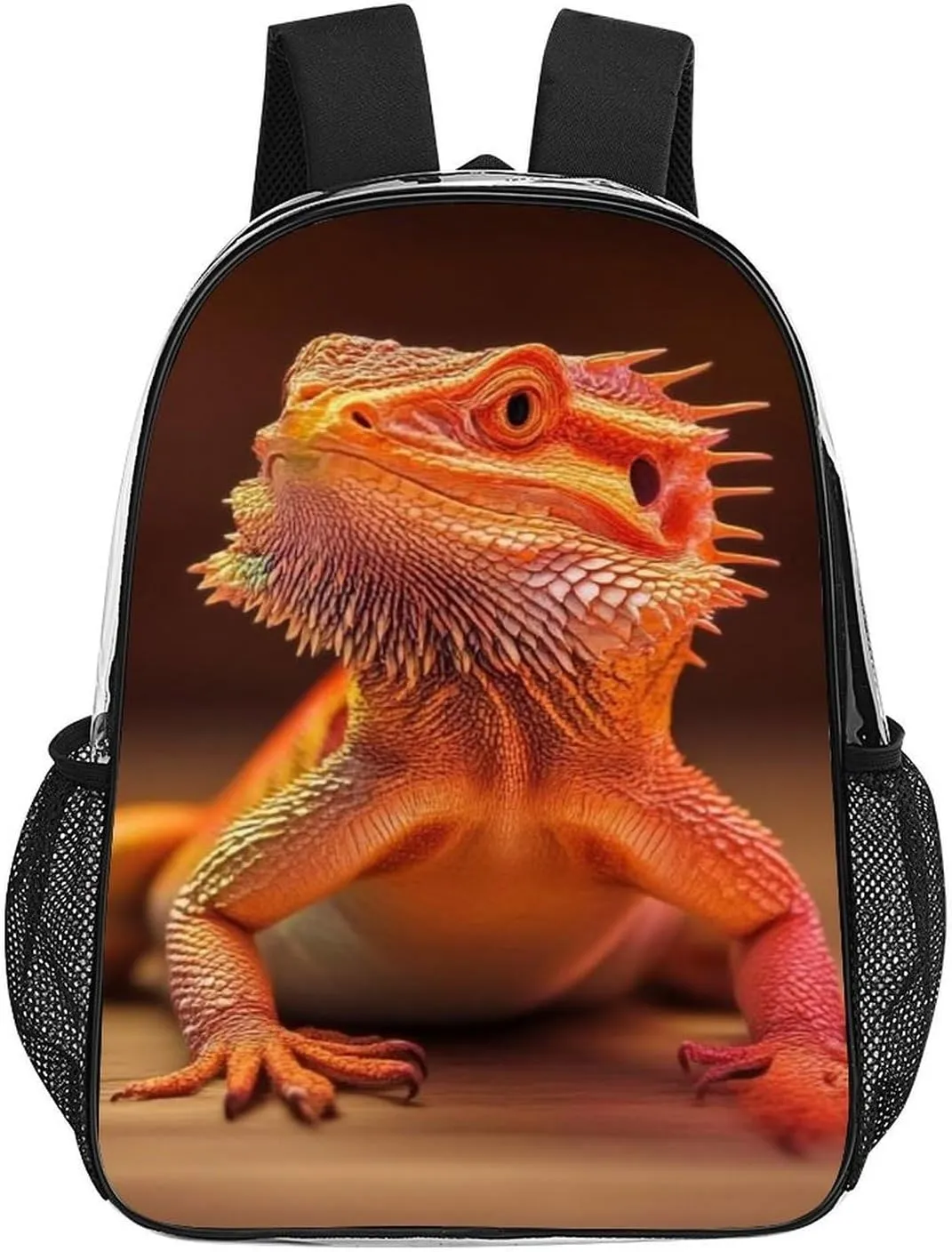 Daypack Anti-Theft Multipurpose Large Capacity Shoulder Bag - Cool Bearded Dragon Lizards Animal Travel Hiking & Camping Rucksack Transparent Bag