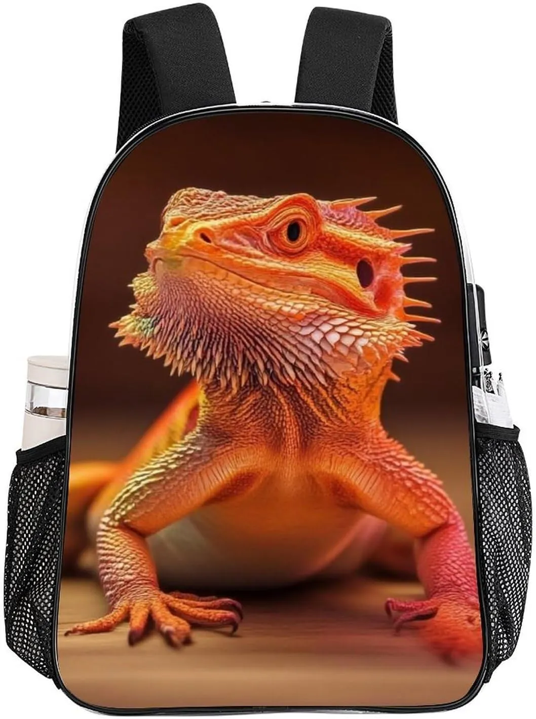 Daypack Anti-Theft Multipurpose Large Capacity Shoulder Bag - Cool Bearded Dragon Lizards Animal Travel Hiking & Camping Rucksack Transparent Bag