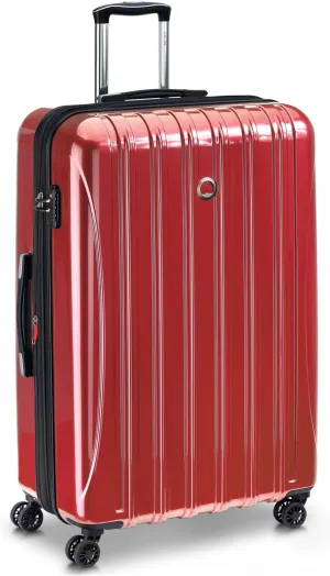 DELSEY PARIS Helium Aero Hardside Expandable Luggage with Spinner Wheels, Brick Red, Checked-Large 29 Inch
