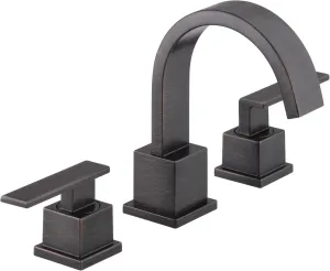 Delta Faucet Vero Widespread Bathroom Faucet 3 Hole, Bronze Bathroom Faucet, Bathroom Sink Faucet, 2 Handle Bathroom Faucet, Bath Faucet, Metal Drain Assembly, Venetian Bronze 3553LF-RB