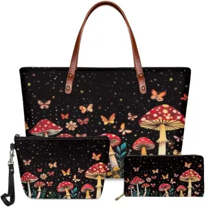 Designer Purses and Handbags for Women Satchel Shoulder Bag Top Handle Bags with Cosmetic Case,3 in 1