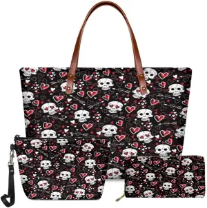 Designer Purses and Handbags for Women Satchel Shoulder Bag Top Handle Bags with Cosmetic Case,3 in 1