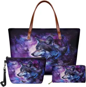 Designer Purses and Handbags for Women Satchel Shoulder Bag Top Handle Bags with Cosmetic Case,3 in 1