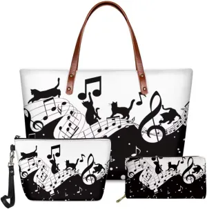 Designer Purses and Handbags for Women Satchel Shoulder Bag Top Handle Bags with Cosmetic Case,3 in 1