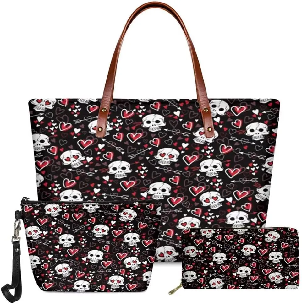 Designer Purses and Handbags for Women Satchel Shoulder Bag Top Handle Bags with Cosmetic Case,3 in 1