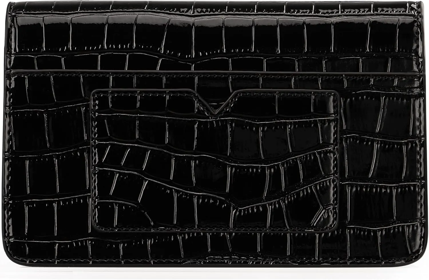 DEXMAY Evening Clutch Handbag for Women Elegant Crocodile Embossed PU Leather Envelope Handheld Crossbody Purse Foldover Bag