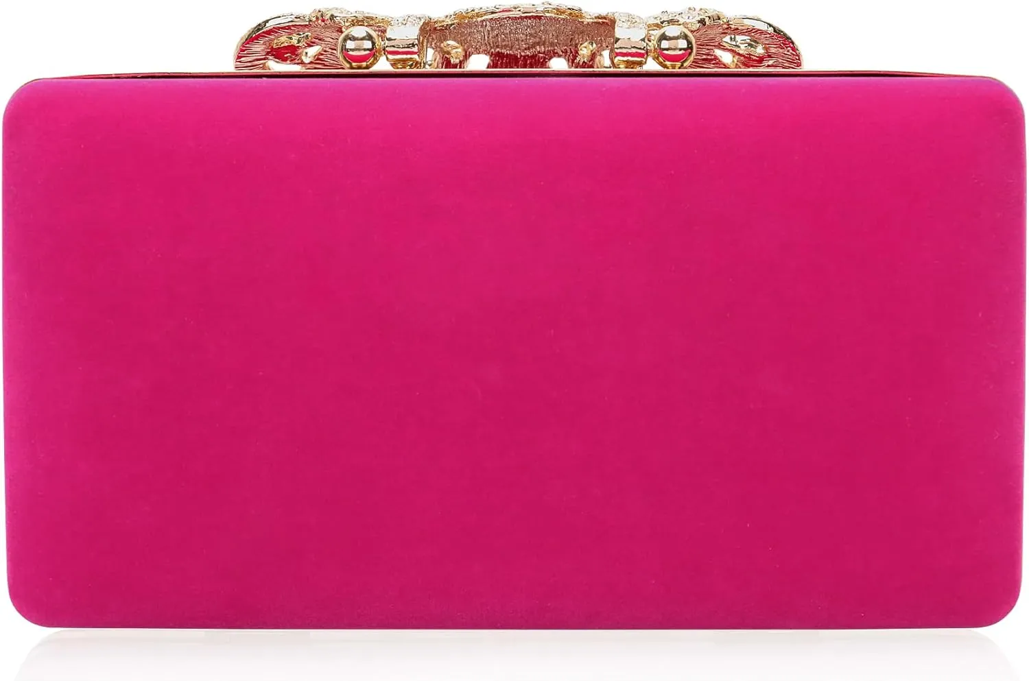 Dexmay Rhinestone Clutch Bag with Crystal Crown Clasp Women Evening Handbag Formal Party Purse