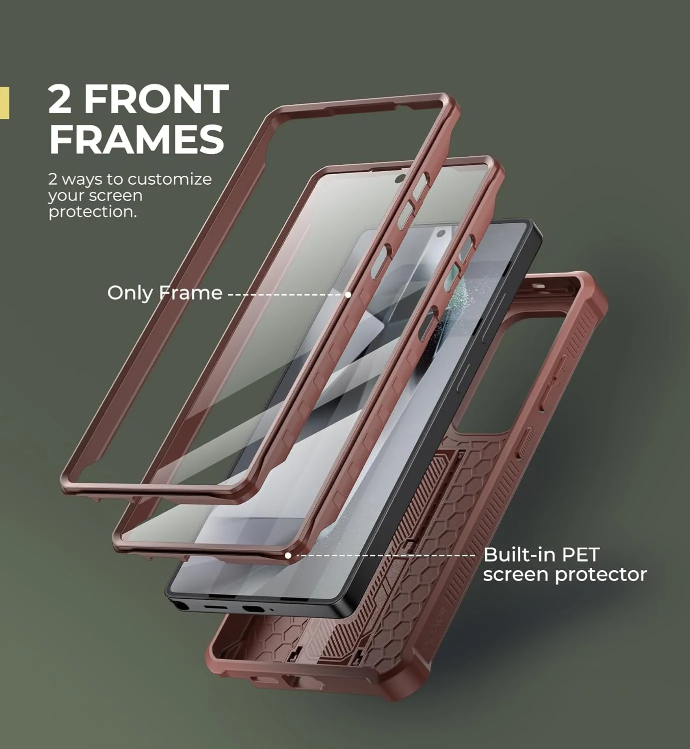 Dexnor for Samsung Galaxy S25 Ultra Case with Built-in Slide Camera Cover & Screen Protector & Kickstand,Heavy-Duty Shockproof Rugged Case Full-Body Bumper Cover for Galaxy S25 Ultra(2025),Maroon Red