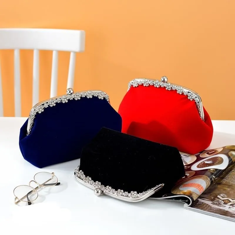 Diamond Velvet Bag Clutch Bag Banquet Bags Dress Bags Cheongsam Hanfu Crossbody