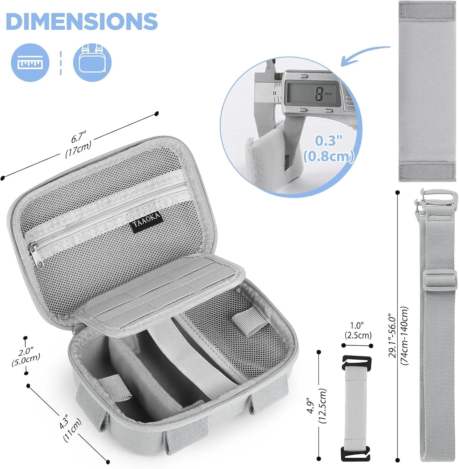 Digital Camera Case, Protective & Lightweight Camera Case with 3 Carrying Ways, Waterproof & Shockproof Small Camera Bag