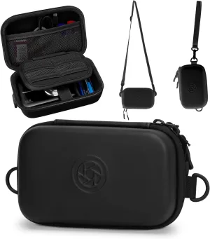 Digital Camera Case, Waterproof & Protective Small Travel Camera Bag with 2 Carrying Ways, Portable & Lightweight Camera Sling Bag for Canon PowerShot/GoPro/Kodak Pixpro/Sony DSCW Camera-Black