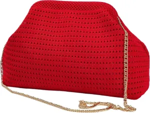 DIHKLCIO Summer Beach Woven Clutch Purses for Women 2025 Cloud Dumpling Pouch Purse Crossbody Bag Handbag Crochet Stripped