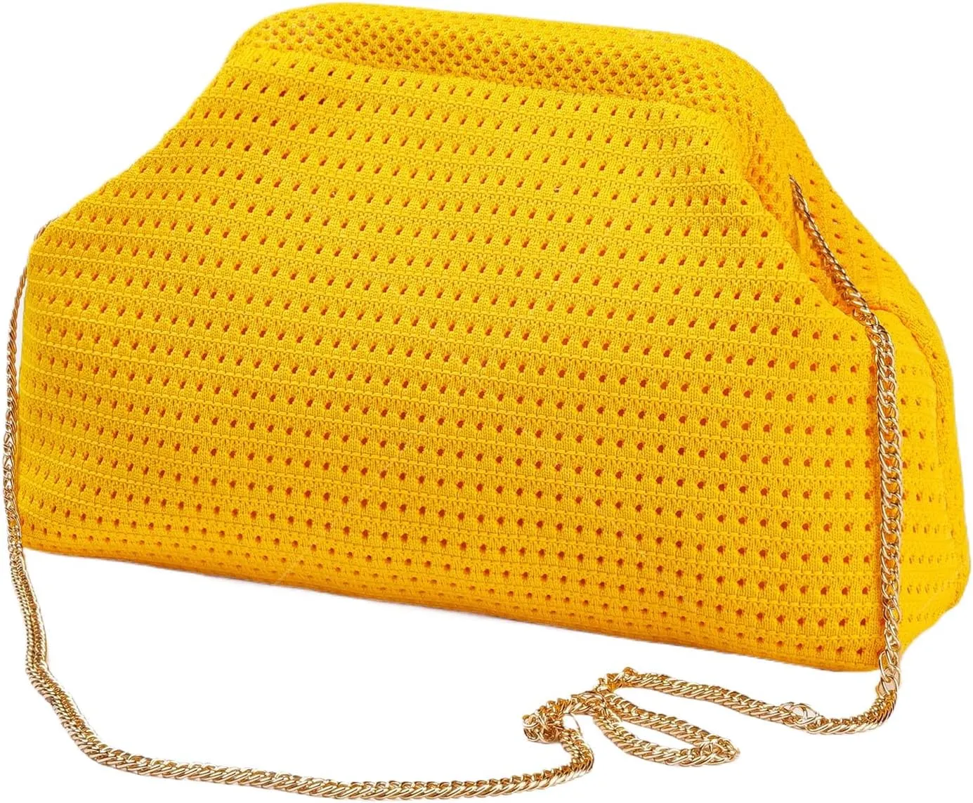 DIHKLCIO Summer Beach Woven Clutch Purses for Women 2025 Cloud Dumpling Pouch Purse Crossbody Bag Handbag Crochet Stripped