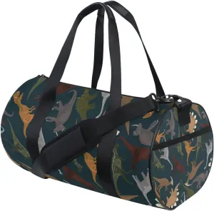 Dinosaurs Duffel Bag,Canvas Travel Bag for Gym Sports and Overnight