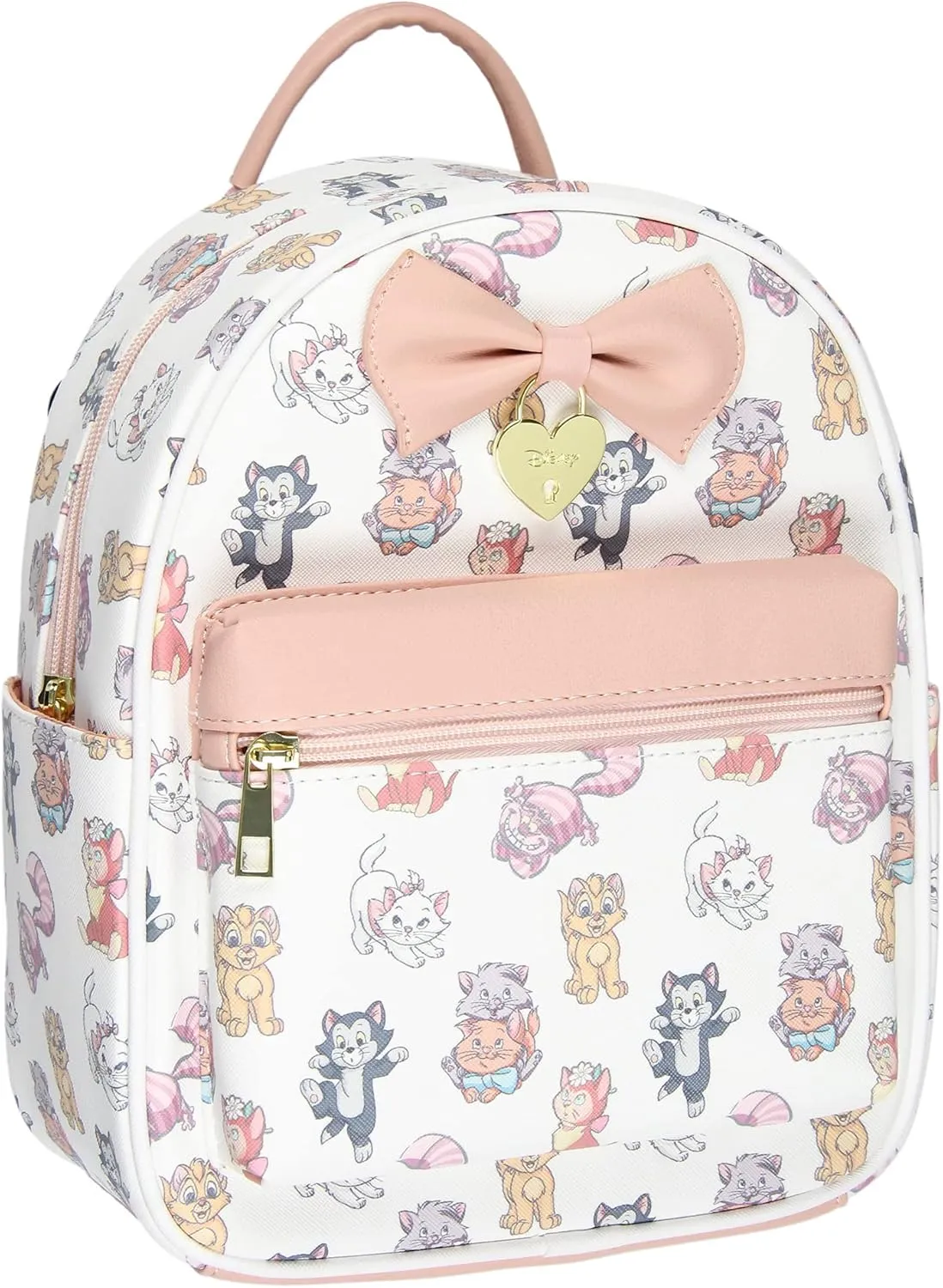 Disney Cats Saffiano Faux Leather Tote Bag Mini Backpack