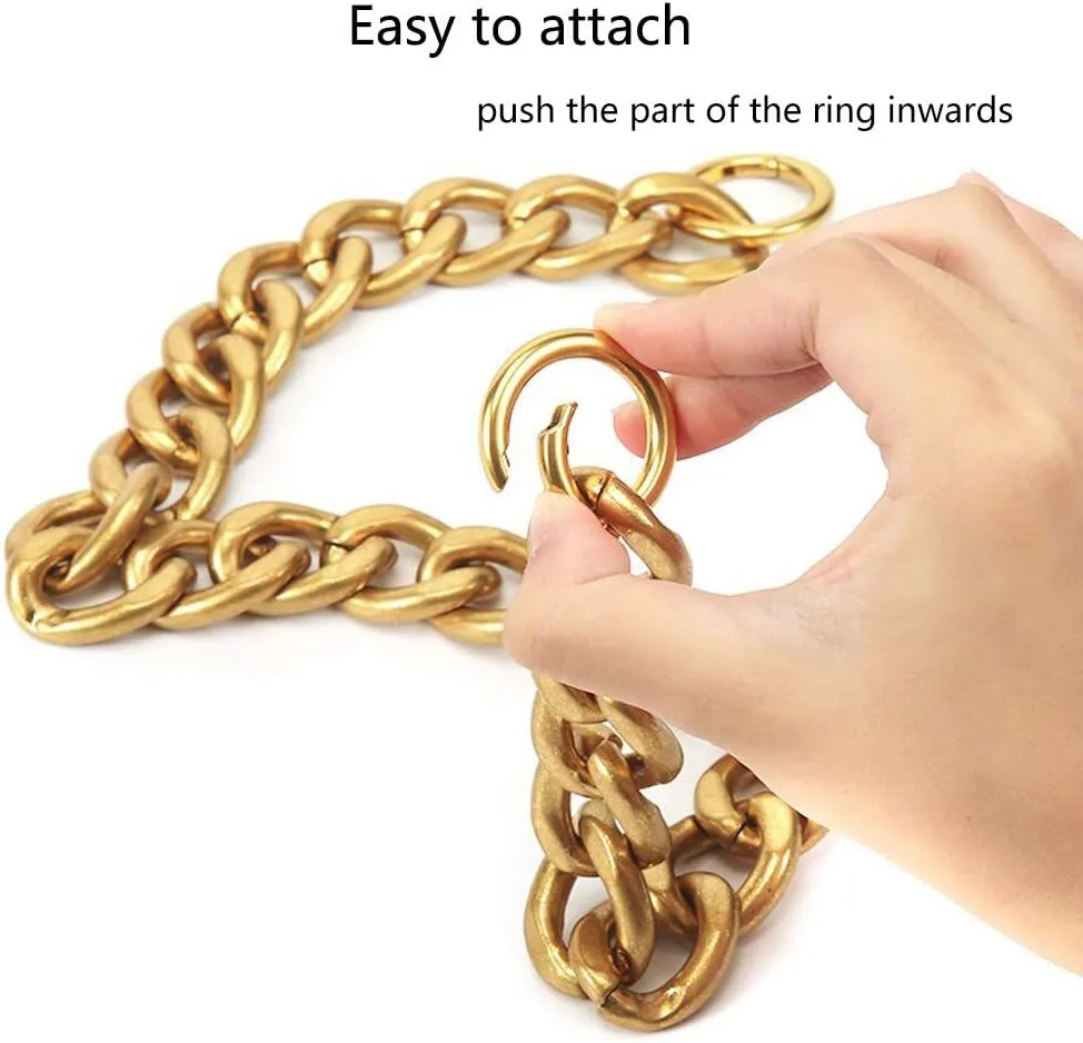 DIY Heavy Chunky Aluminum Metal Purse Handle Bag Chain Charms Strap Replacement Handbag Accessories Decoration