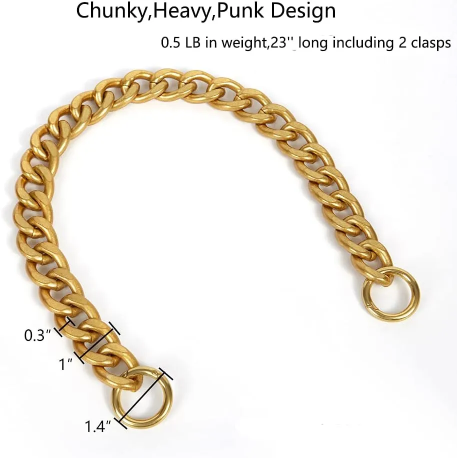 DIY Heavy Chunky Aluminum Metal Purse Handle Bag Chain Charms Strap Replacement Handbag Accessories Decoration