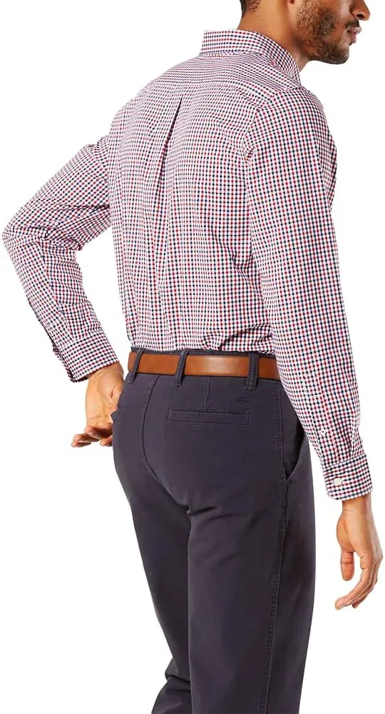 Dockers Men's Classic Fit Long Sleeve Signature Comfort Flex Shirt (Standard and Big & Tall)