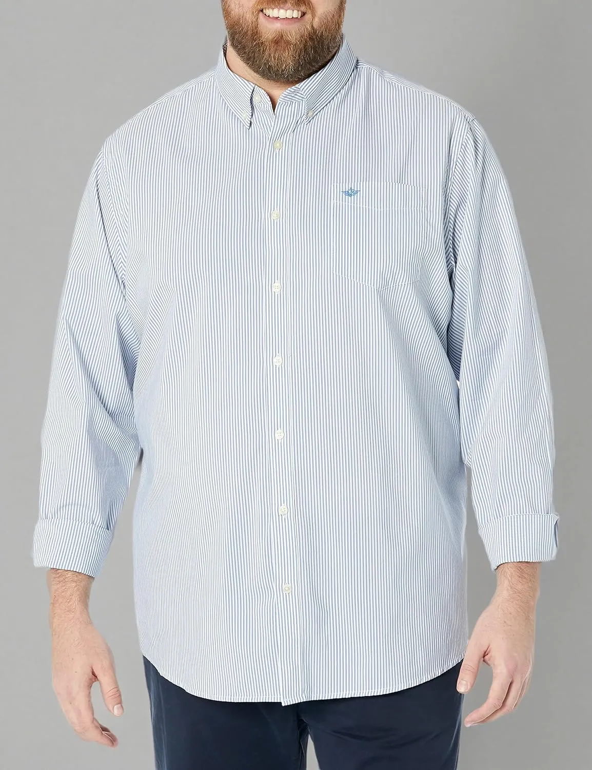 Dockers Men's Classic Fit Long Sleeve Signature Comfort Flex Shirt (Standard and Big & Tall)