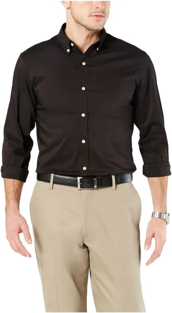 Dockers Men's Classic Fit Long Sleeve Signature Comfort Flex Shirt (Standard and Big & Tall)