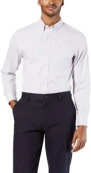 Dockers Men's Classic Fit Long Sleeve Signature Comfort Flex Shirt (Standard and Big & Tall)
