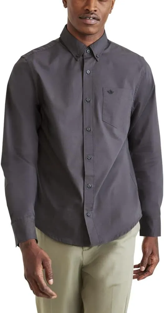 Dockers Men's Classic Fit Long Sleeve Signature Comfort Flex Shirt (Standard and Big & Tall)