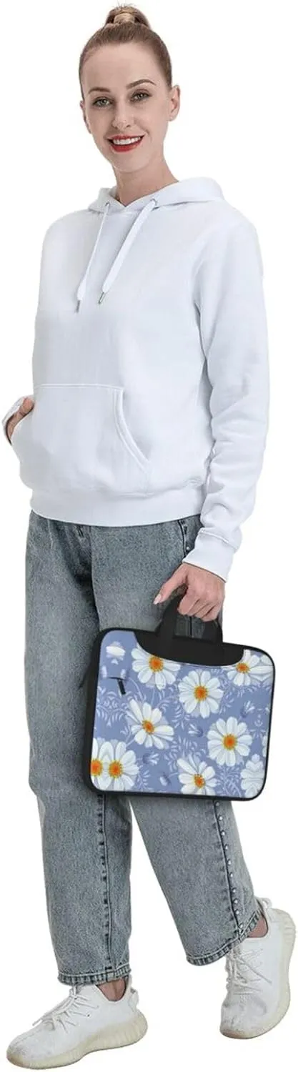 Dog Floral Ultra-Thin Laptop Bag,Laptop Bags For Business,Enjoy A Hassle-Free And Stylish Journey