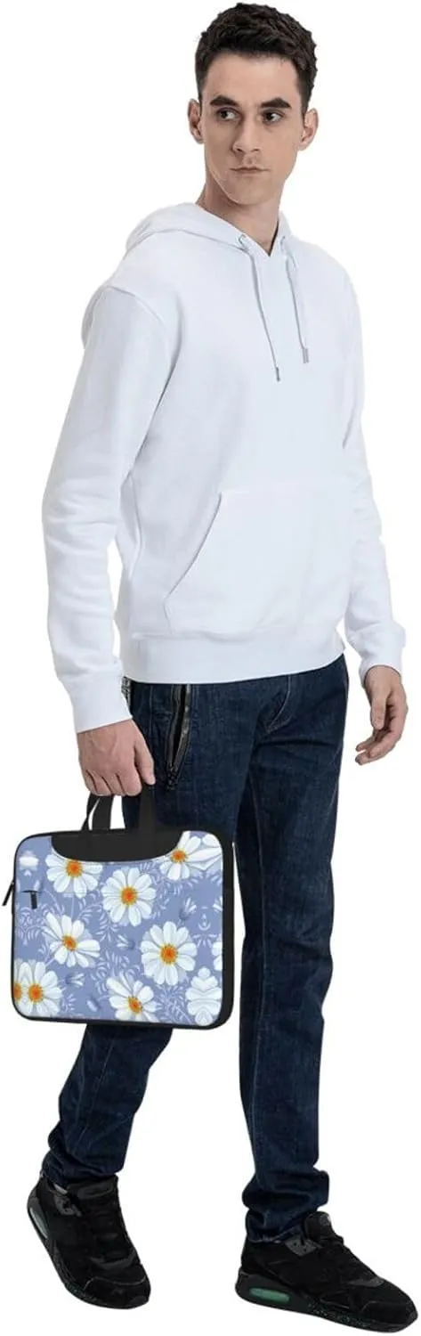 Dog Floral Ultra-Thin Laptop Bag,Laptop Bags For Business,Enjoy A Hassle-Free And Stylish Journey