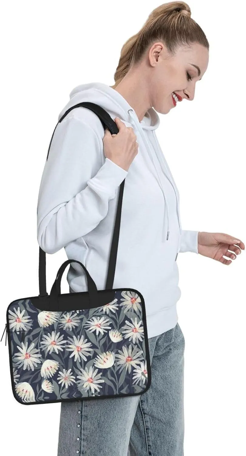 Dog Floral Ultra-Thin Laptop Bag,Laptop Bags For Business,Enjoy A Hassle-Free And Stylish Journey