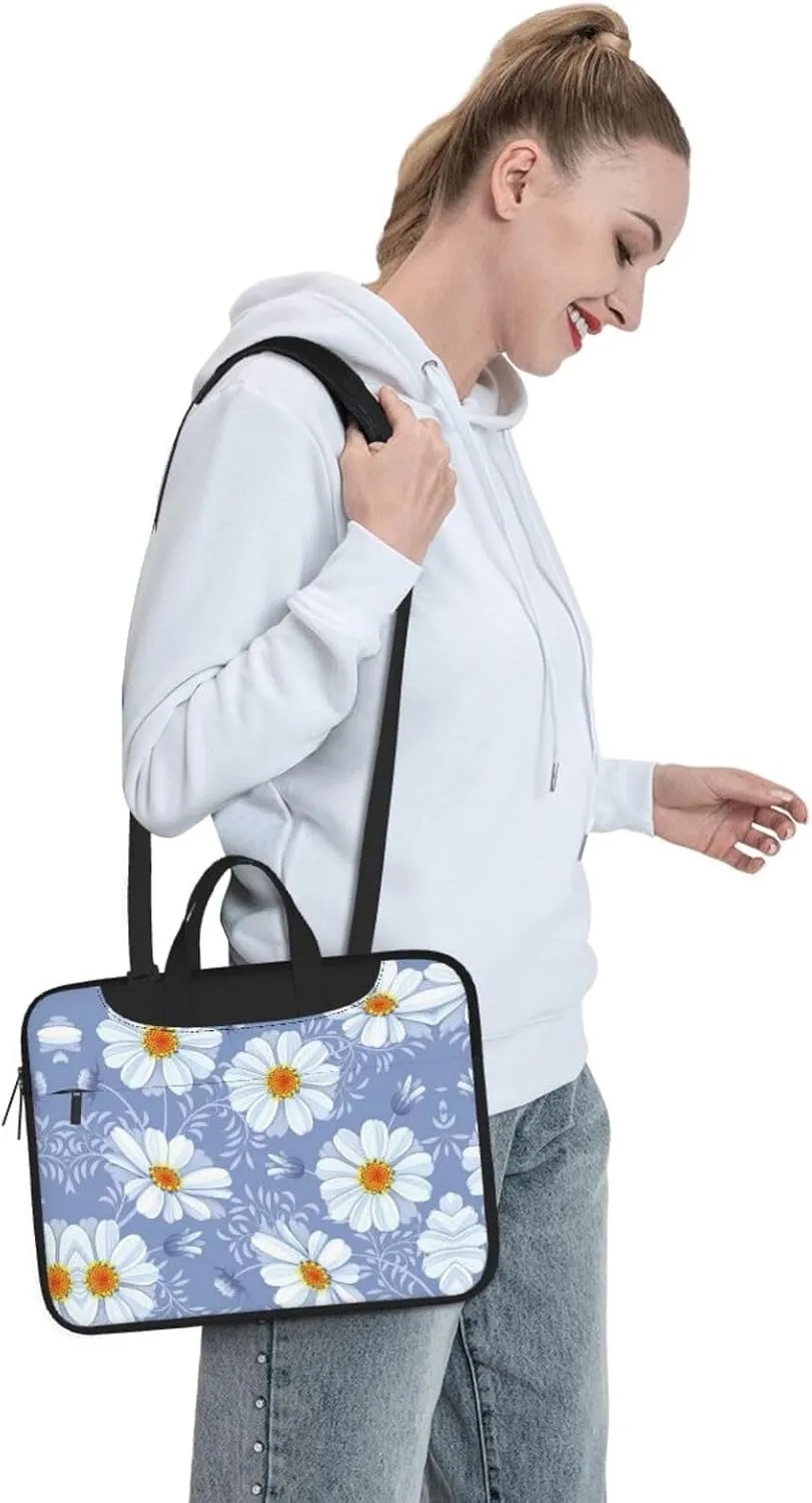Dog Floral Ultra-Thin Laptop Bag,Laptop Bags For Business,Enjoy A Hassle-Free And Stylish Journey
