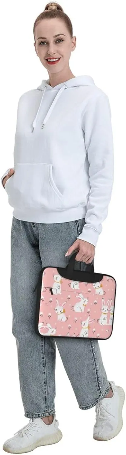 Dog Floral Ultra-Thin Laptop Bag,Laptop Bags For Business,Enjoy A Hassle-Free And Stylish Journey