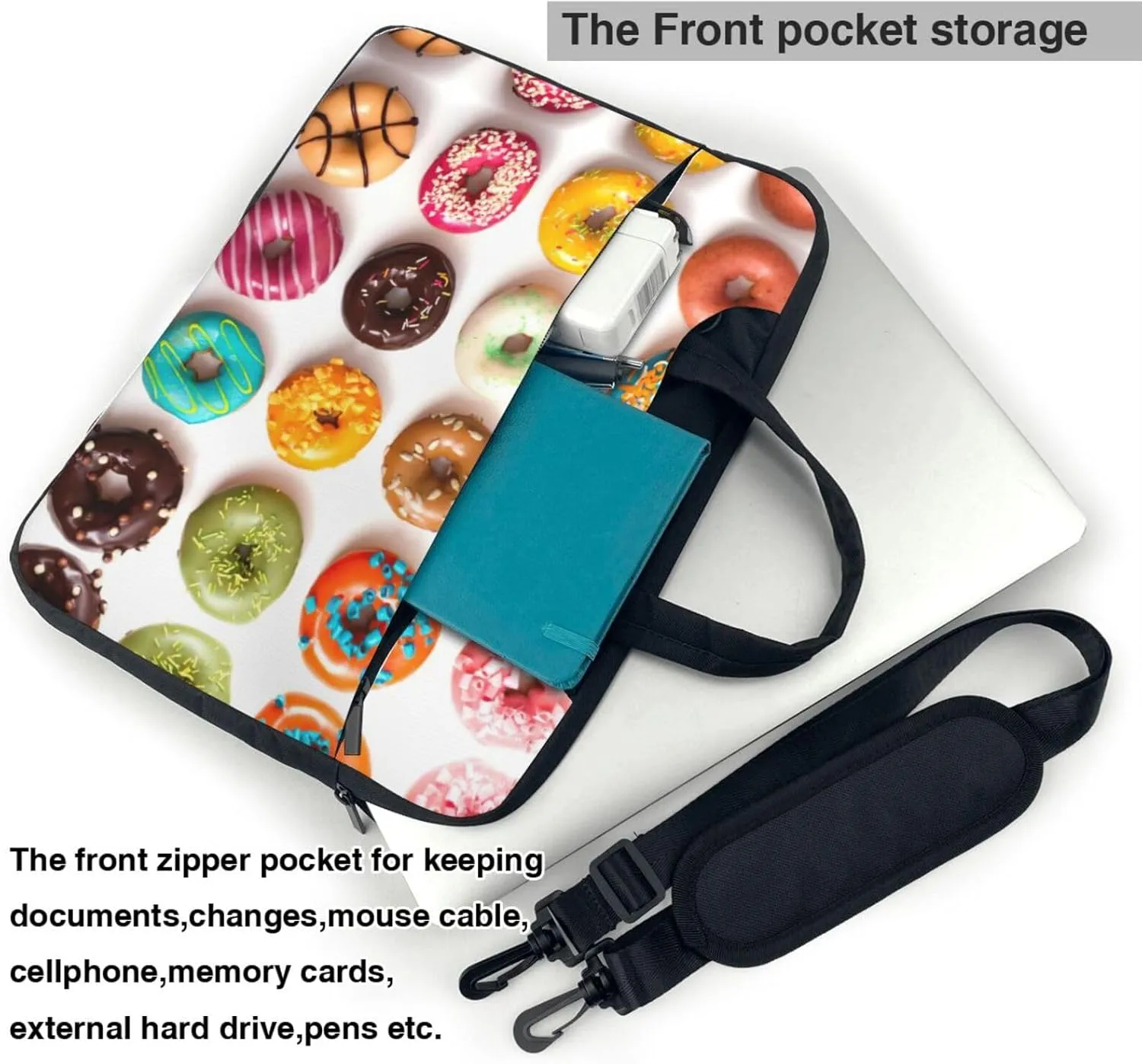 Dog Floral Ultra-Thin Laptop Bag,Laptop Bags For Business,Enjoy A Hassle-Free And Stylish Journey