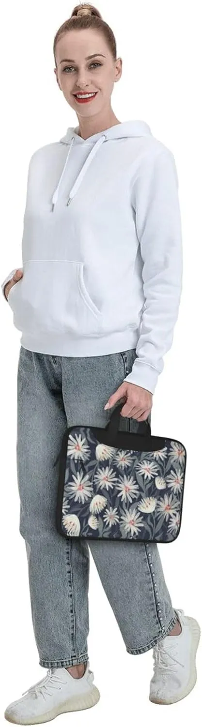 Dog Floral Ultra-Thin Laptop Bag,Laptop Bags For Business,Enjoy A Hassle-Free And Stylish Journey