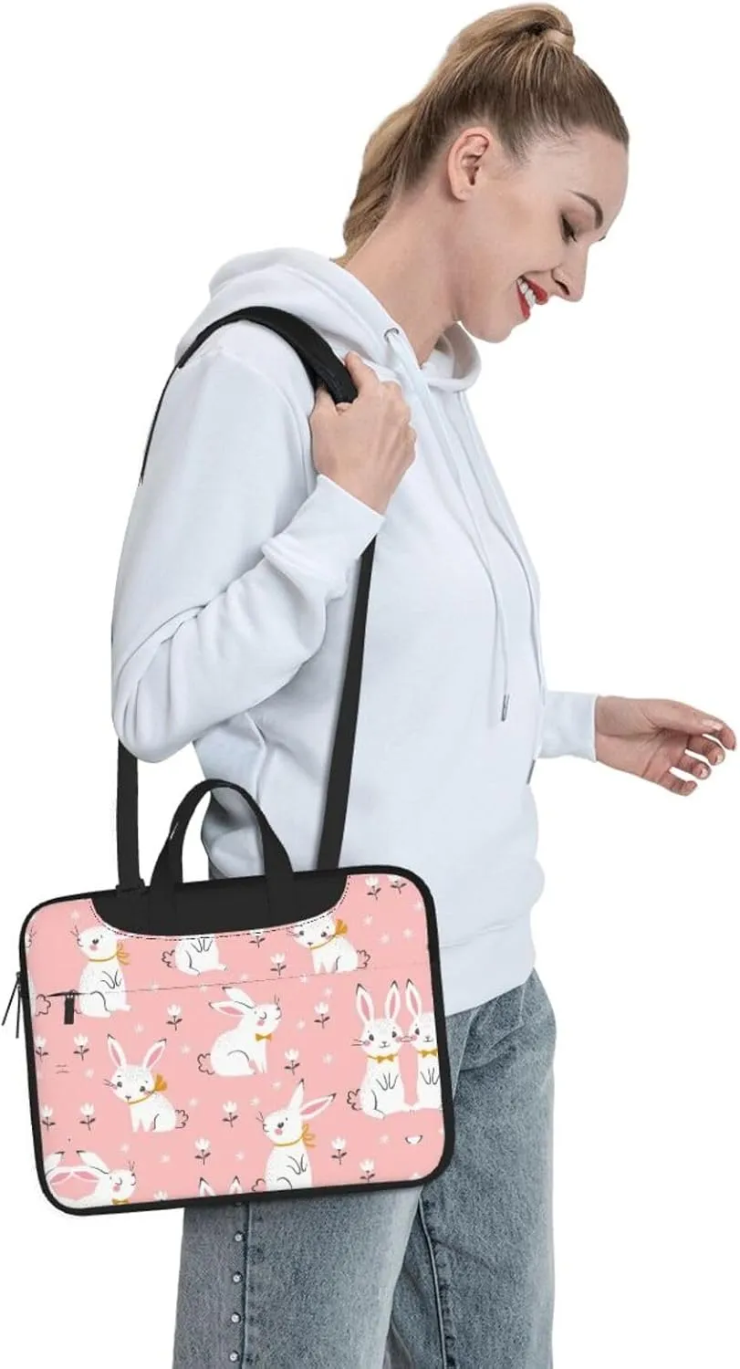 Dog Floral Ultra-Thin Laptop Bag,Laptop Bags For Business,Enjoy A Hassle-Free And Stylish Journey