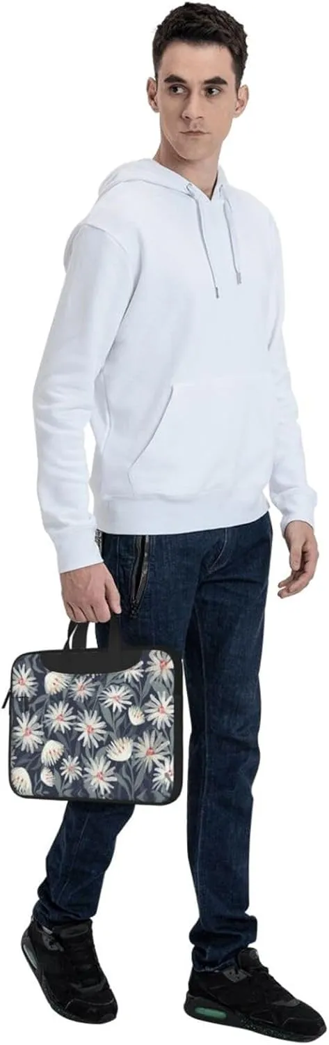 Dog Floral Ultra-Thin Laptop Bag,Laptop Bags For Business,Enjoy A Hassle-Free And Stylish Journey